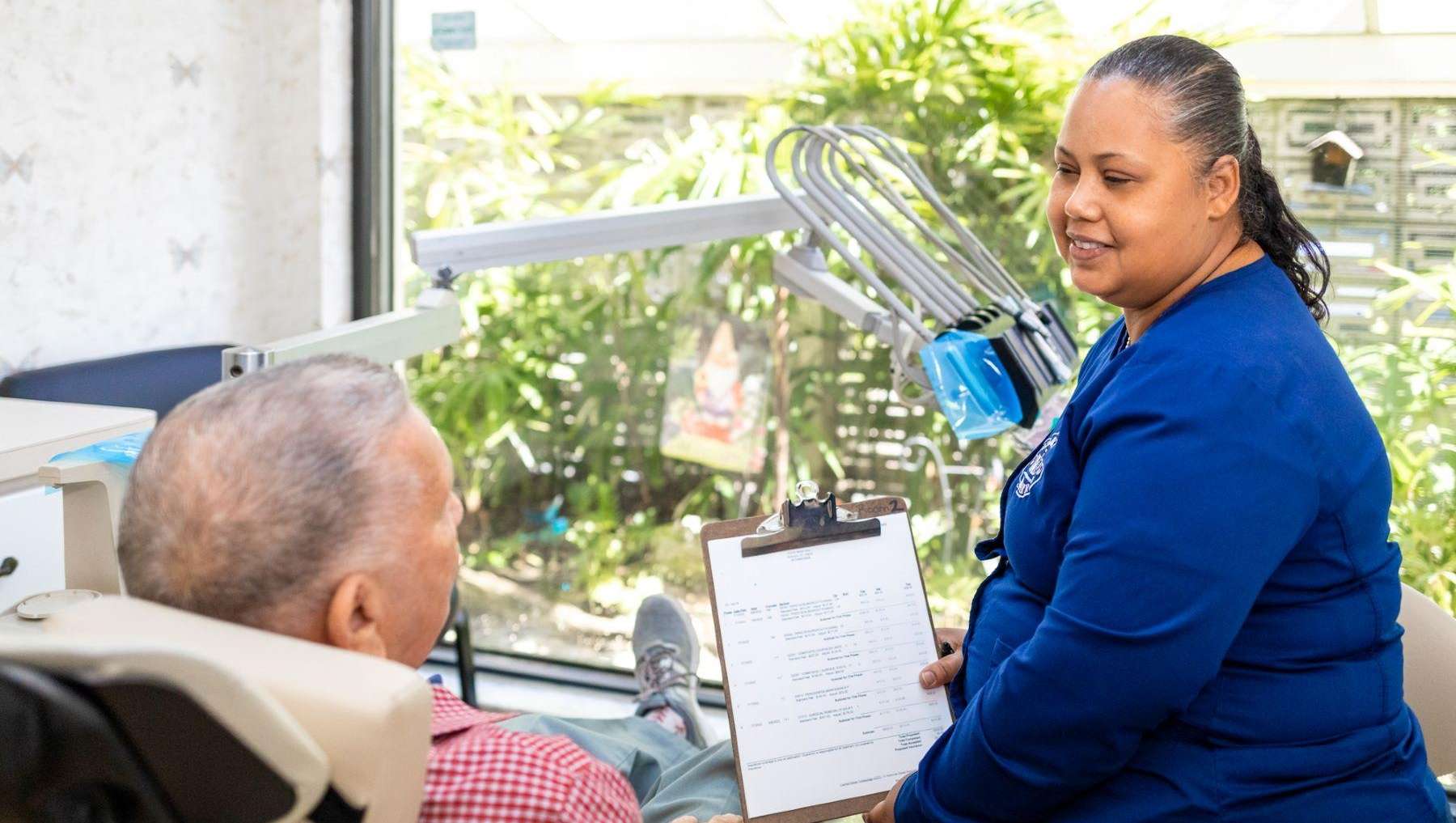Patient in treatment chair at cosmetic dentist in Brandon, FL